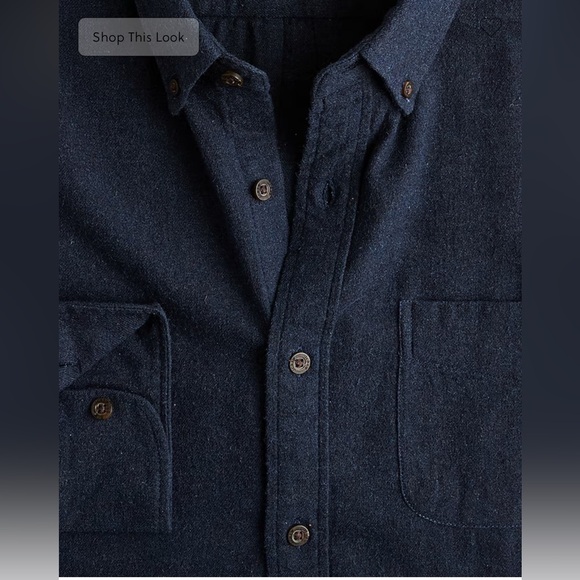 J. Crew Navy Brushed Twill Shirt - Picture 4 of 5